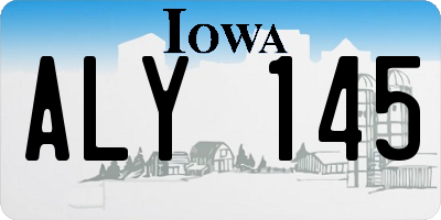 IA license plate ALY145