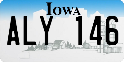 IA license plate ALY146
