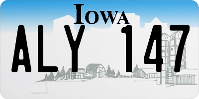 IA license plate ALY147