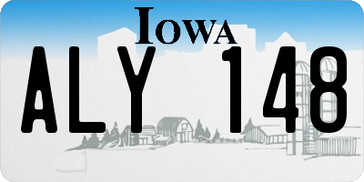 IA license plate ALY148