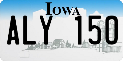 IA license plate ALY150