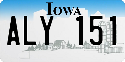 IA license plate ALY151