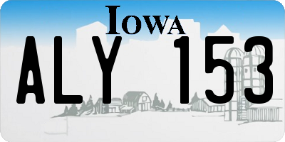 IA license plate ALY153