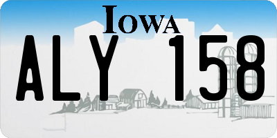 IA license plate ALY158
