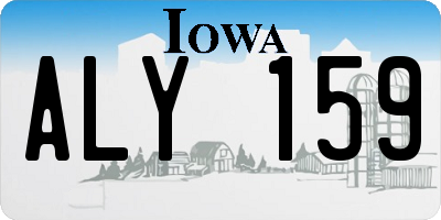 IA license plate ALY159