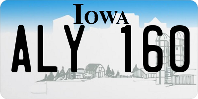 IA license plate ALY160