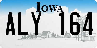 IA license plate ALY164
