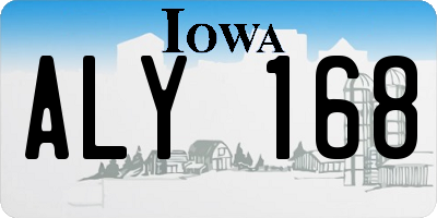 IA license plate ALY168