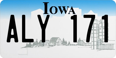IA license plate ALY171