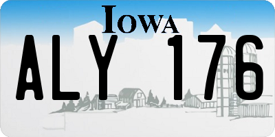 IA license plate ALY176