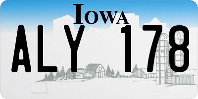 IA license plate ALY178
