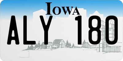 IA license plate ALY180