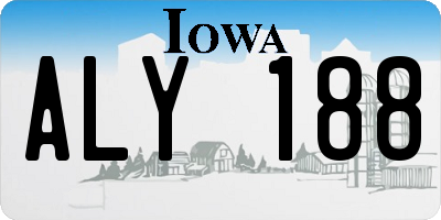 IA license plate ALY188