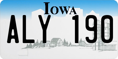 IA license plate ALY190