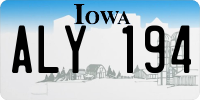 IA license plate ALY194