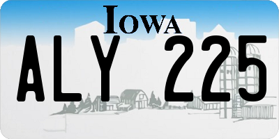 IA license plate ALY225