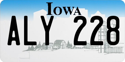 IA license plate ALY228