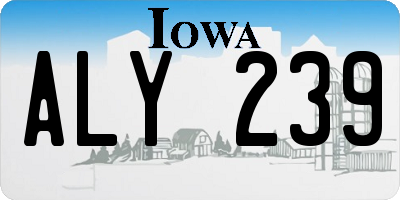 IA license plate ALY239