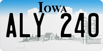 IA license plate ALY240