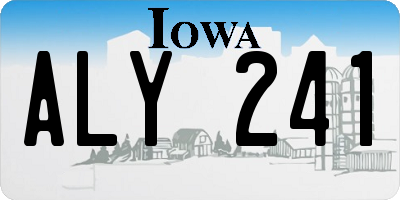 IA license plate ALY241