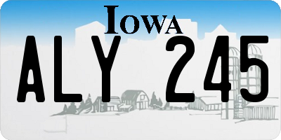 IA license plate ALY245