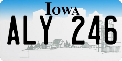 IA license plate ALY246