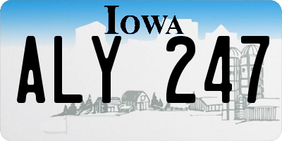 IA license plate ALY247