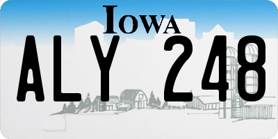 IA license plate ALY248