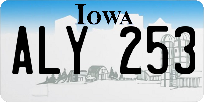 IA license plate ALY253