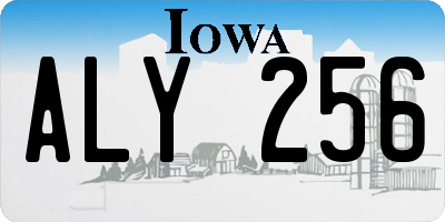 IA license plate ALY256