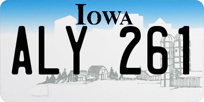 IA license plate ALY261