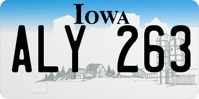 IA license plate ALY263