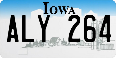 IA license plate ALY264