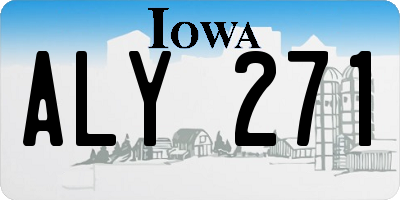 IA license plate ALY271