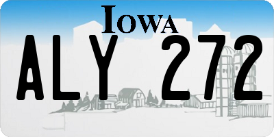 IA license plate ALY272