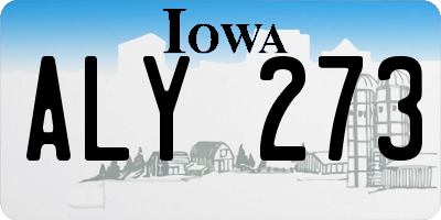 IA license plate ALY273