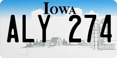 IA license plate ALY274