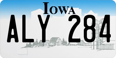 IA license plate ALY284