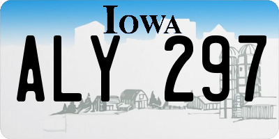 IA license plate ALY297