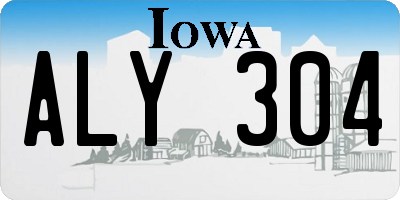 IA license plate ALY304