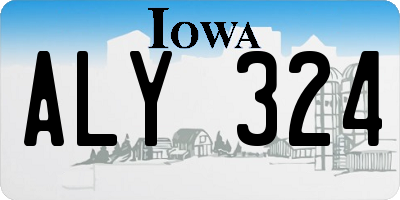 IA license plate ALY324