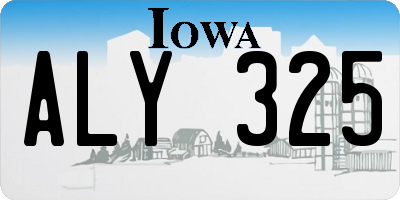 IA license plate ALY325