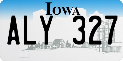 IA license plate ALY327