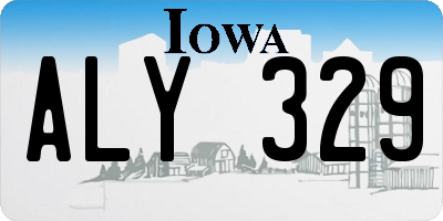IA license plate ALY329