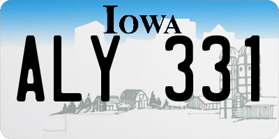 IA license plate ALY331