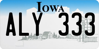 IA license plate ALY333