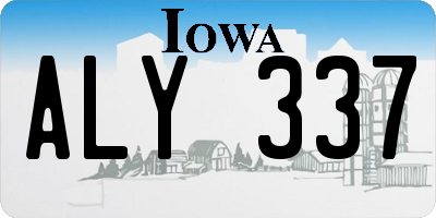 IA license plate ALY337