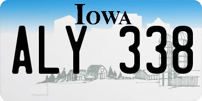 IA license plate ALY338