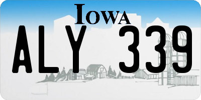 IA license plate ALY339
