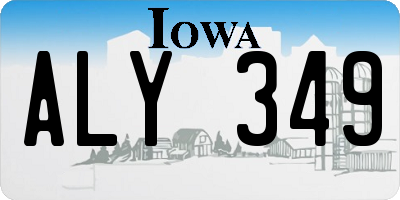 IA license plate ALY349